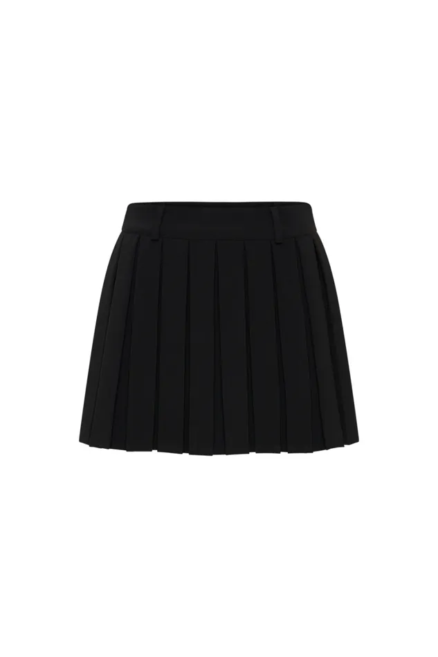 Women Meshki Sets Mura Pleated Mini Skirt 8211 Black