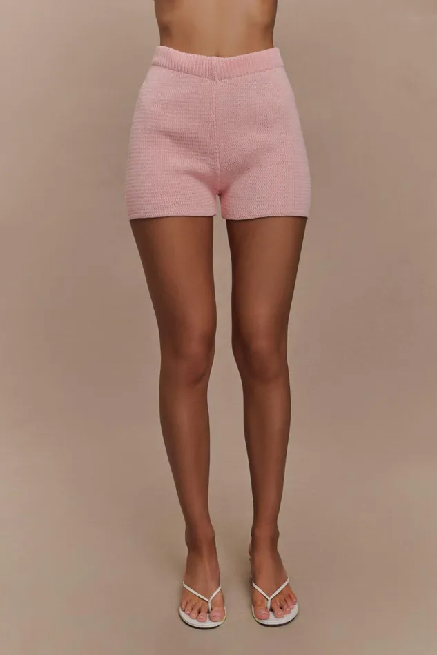 Women Meshki Sets Noah Knit Shorts 8211 Baby Pink