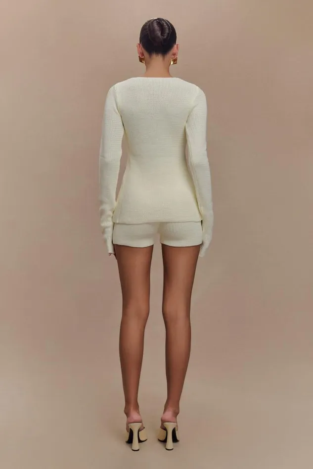 Women Meshki Sets Noah Knit Shorts 8211 Ivory