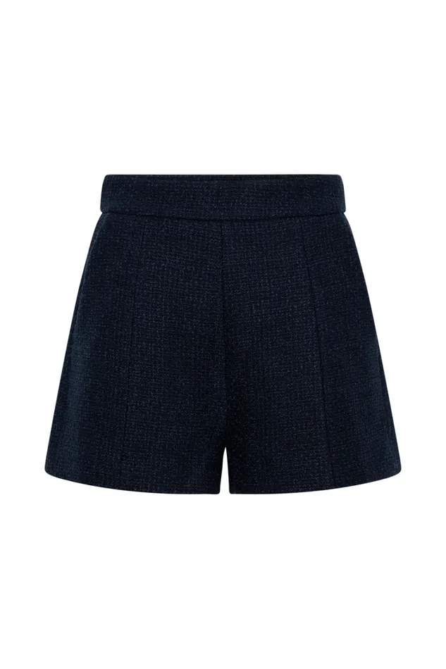 Women Meshki Sets Parker Boucle Shorts 8211 Midnight Blue