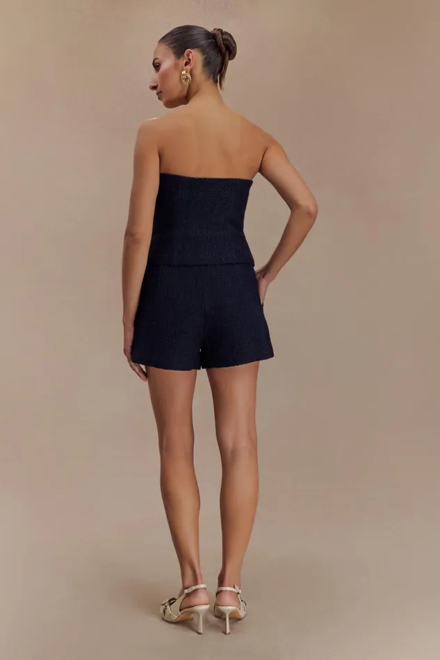Women Meshki Sets Parker Boucle Shorts 8211 Midnight Blue