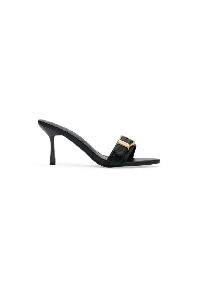 Women Meshki Shoes Colleen Buckle Heel 8211 Black