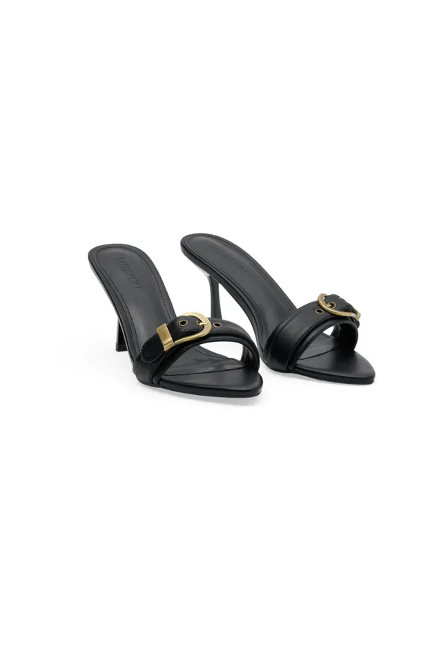 Women Meshki Shoes Colleen Buckle Heel 8211 Black