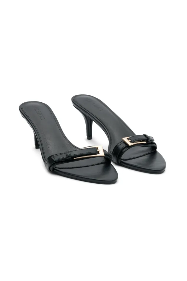 Women Meshki Shoes Marieanne Buckle High Heel 8211 Black