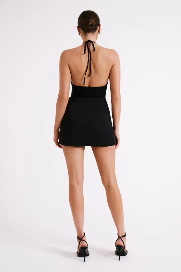Women Meshki Tops Alani Hot Fix Mesh Bodysuit 8211 Black