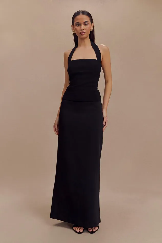 Women Meshki Tops Amelita Suiting Halter Top 8211 Black