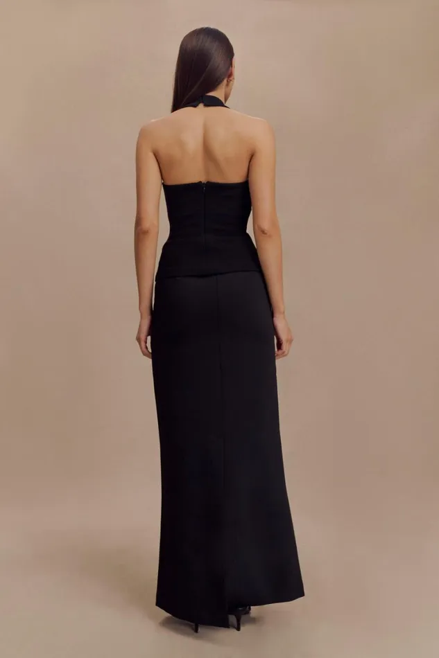 Women Meshki Tops Amelita Suiting Halter Top 8211 Black