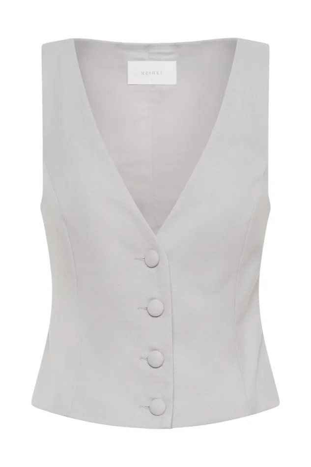 Women Meshki Tops Aspen Suiting Vest 8211 Grey