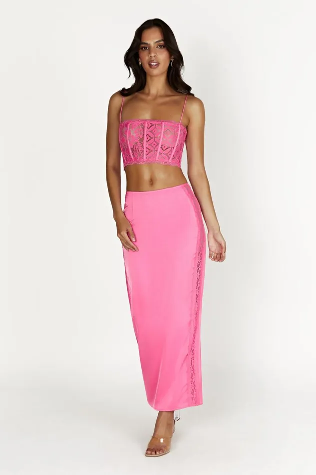 Women Meshki Tops Bellamy Scallop Lace Bodice 8211 Bubblegum Pink Women Meshki Tops Bellamy Scallop Lace Bodice 8211 Bubblegum Pink