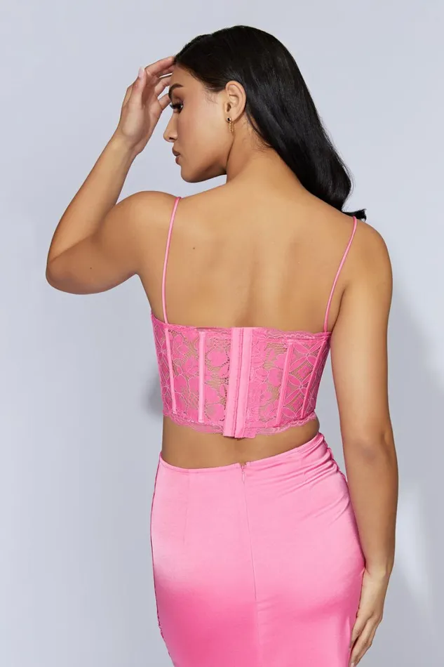 Women Meshki Tops Bellamy Scallop Lace Bodice 8211 Bubblegum Pink Women Meshki Tops Bellamy Scallop Lace Bodice 8211 Bubblegum Pink