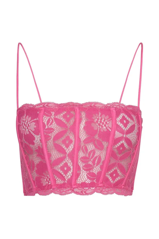 Women Meshki Tops Bellamy Scallop Lace Bodice 8211 Bubblegum Pink Women Meshki Tops Bellamy Scallop Lace Bodice 8211 Bubblegum Pink