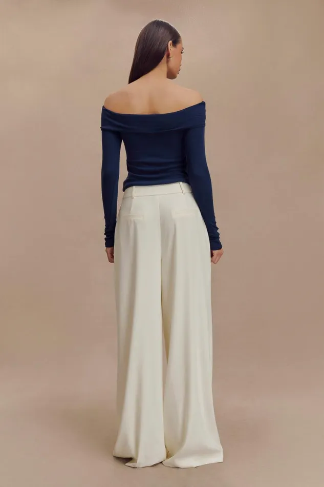 Women Meshki Tops Briah Cut Out Modal Long Sleeve Top 8211 Dark Navy