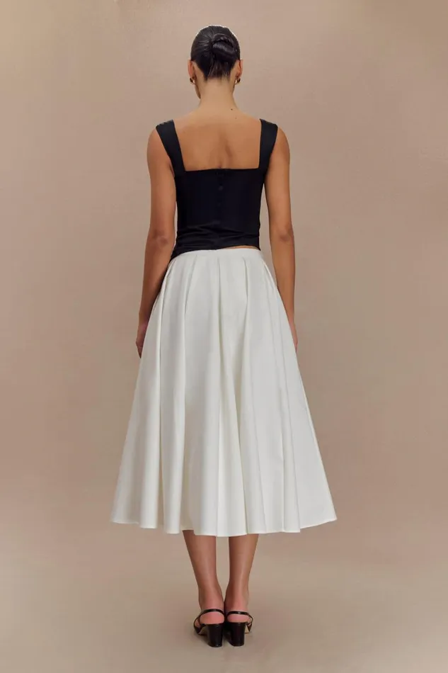 Women Meshki Tops Bryony Satin Structured Sleeveless Top 8211 Black