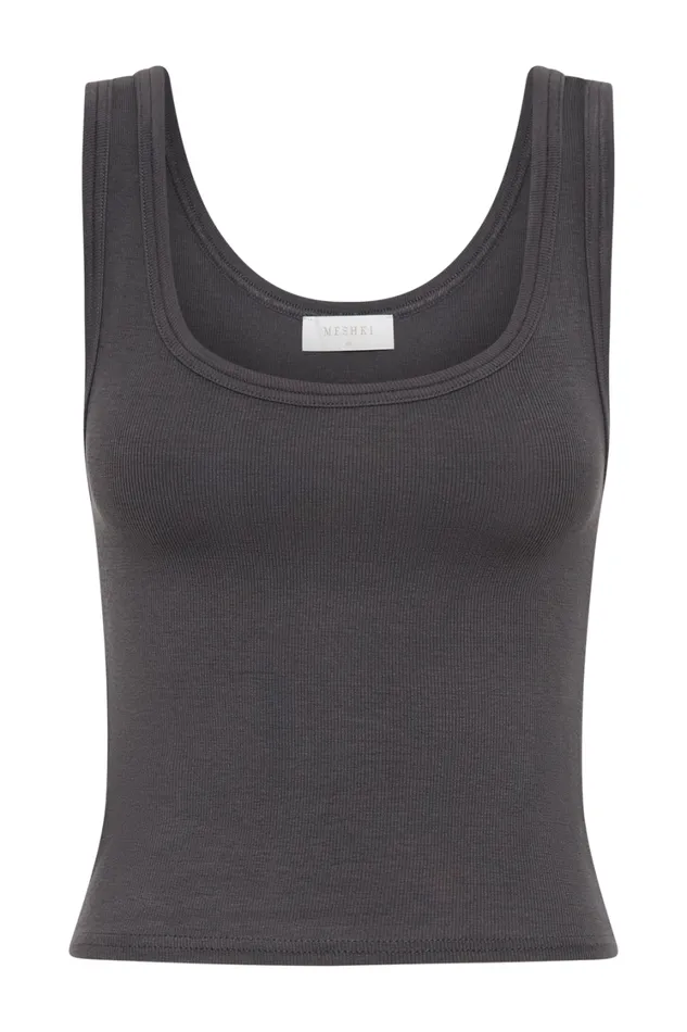 Women Meshki Tops Chandler Modal Tank Top 8211 Charcoal
