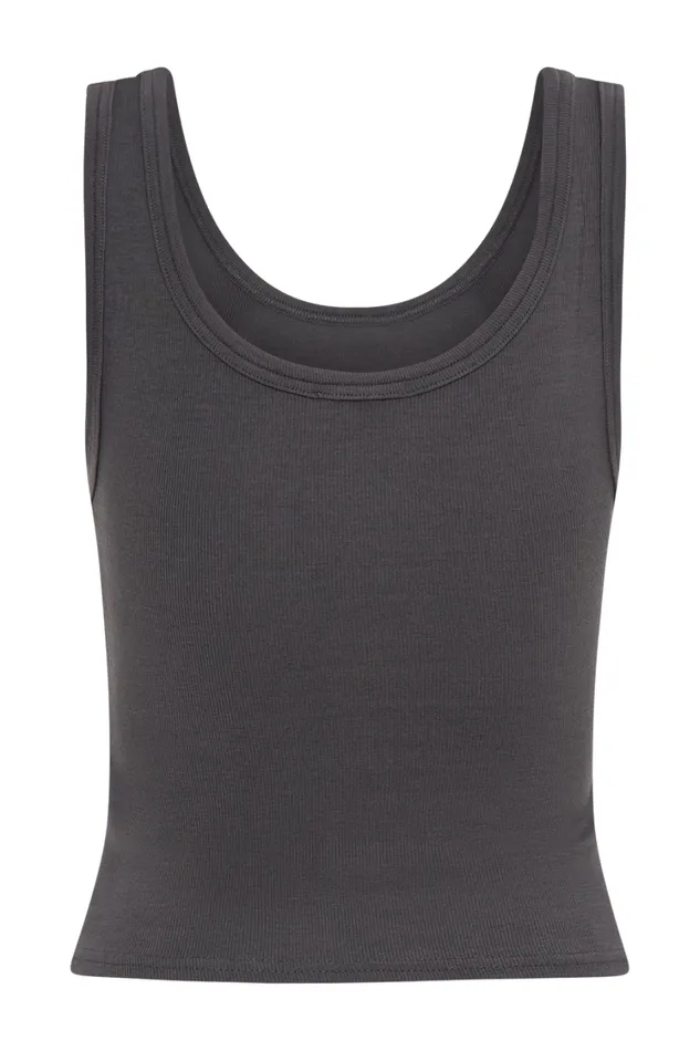 Women Meshki Tops Chandler Modal Tank Top 8211 Charcoal