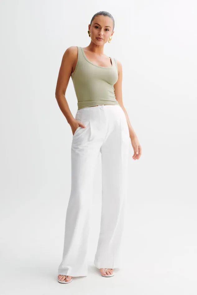 Women Meshki Tops Chandler Modal Tank Top 8211 Sage Green