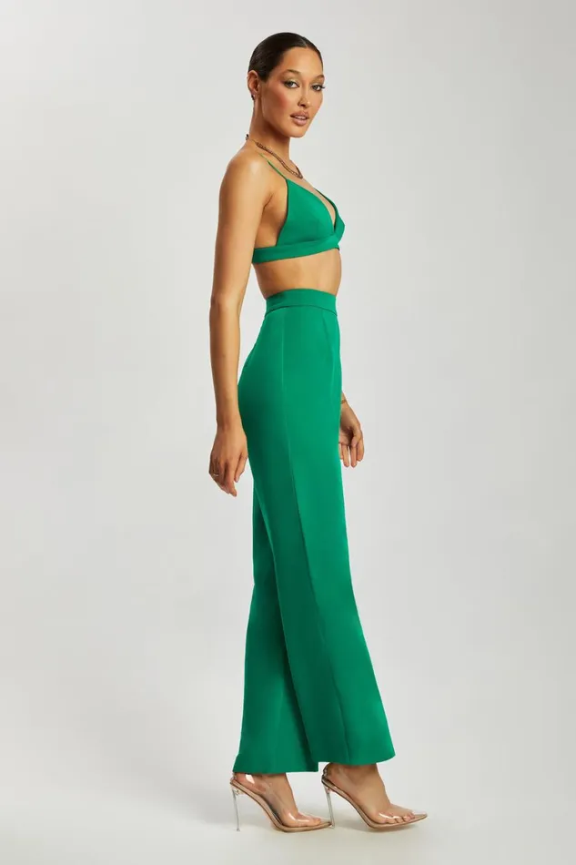 Women Meshki Tops Cynthia Triangle Bralette 8211 Bottle Green