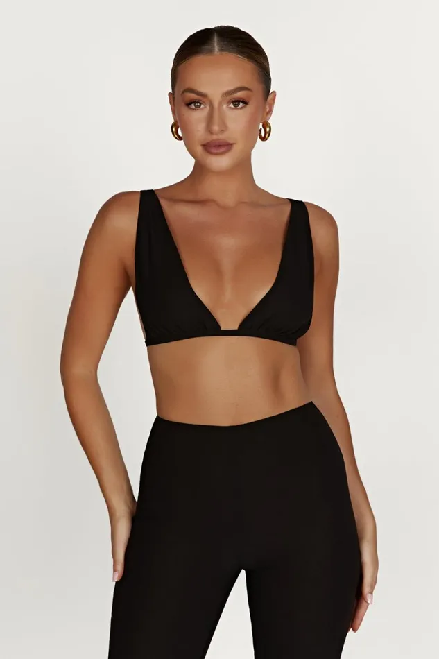 Women Meshki Tops Daisie Chiffon Top 8211 Black