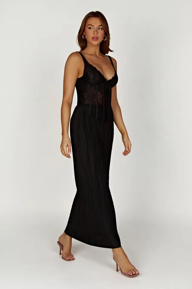 Women Meshki Tops Elsie Lace Bustier Top 8211 Black