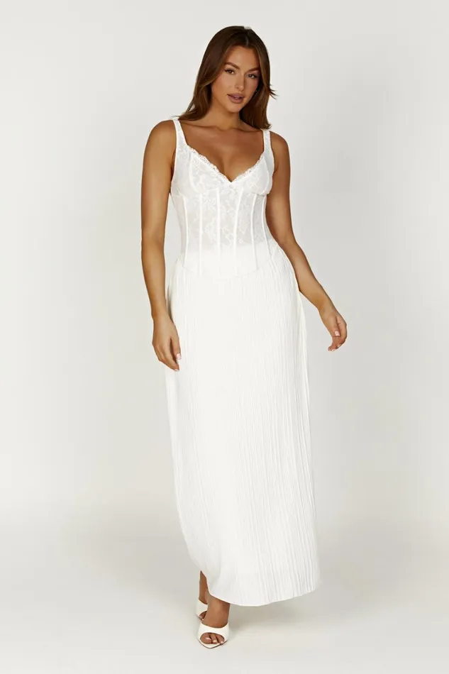 Women Meshki Tops Elsie Lace Bustier Top 8211 White