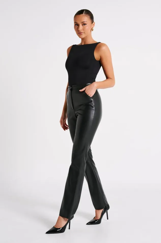 Women Meshki Tops Fiona Recycled Nylon Low Back Bodysuit 8211 Black