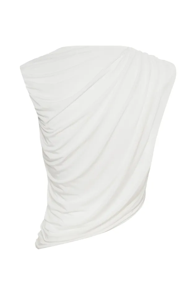 Women Meshki Tops Griselda Draped Slinky Sleeveless Top 8211 White