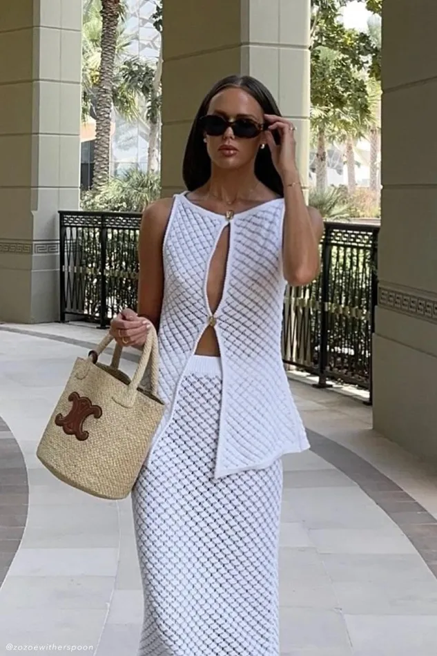 Women Meshki Tops Guiliana Sleeveless Knit Top 8211 Ivory