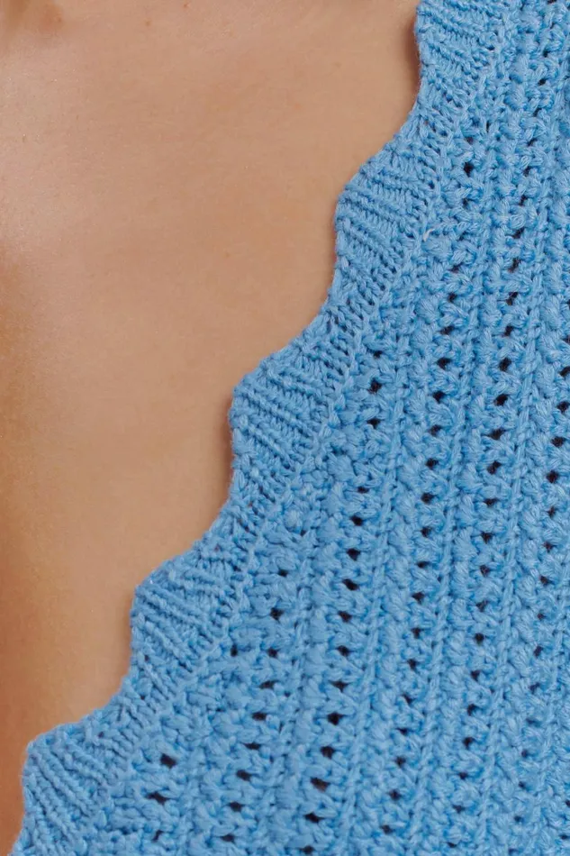 Women Meshki Tops Jadia Crochet Bralette 8211 Cornflower Blue