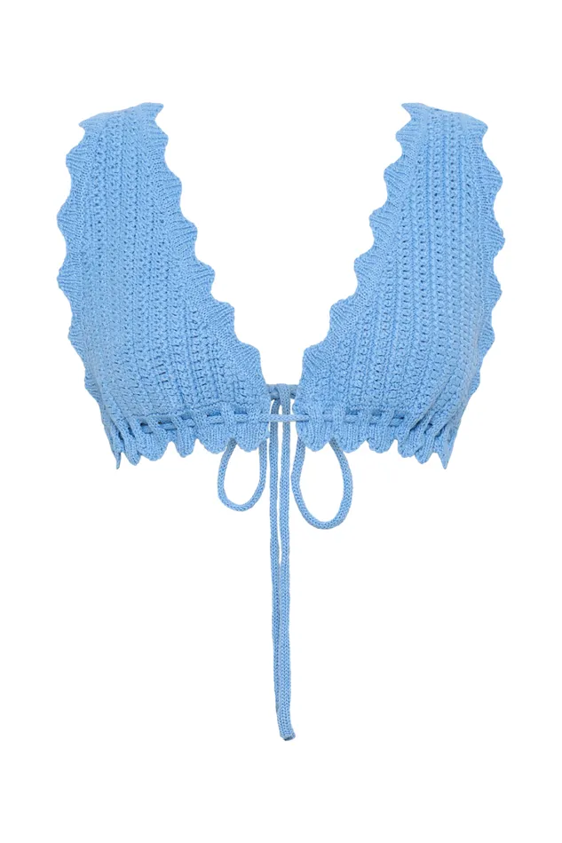Women Meshki Tops Jadia Crochet Bralette 8211 Cornflower Blue