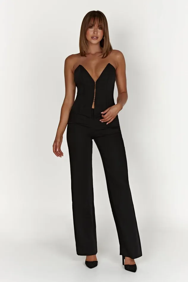 Women Meshki Tops Janayia Pointed Corset Top 8211 Black