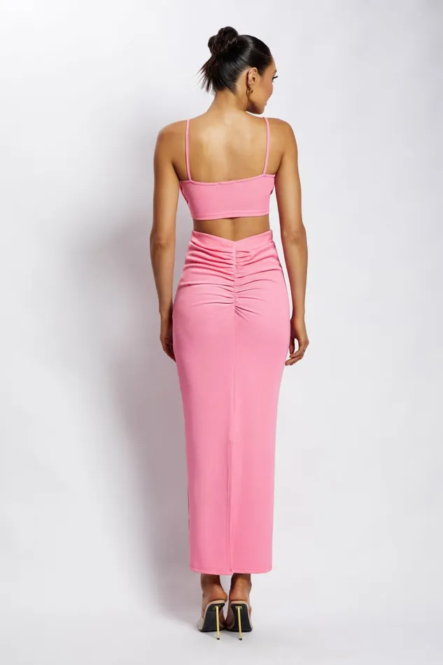 Women Meshki Tops Jordan Ruched Front V Front Top 8211 Pink Women Meshki Tops Jordan Ruched Front V Front Top 8211 Pink