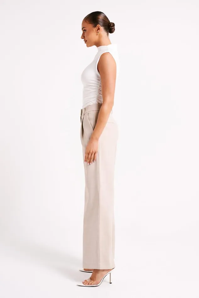 Women Meshki Tops Kimber High Neck Sleeveless Top 8211 White