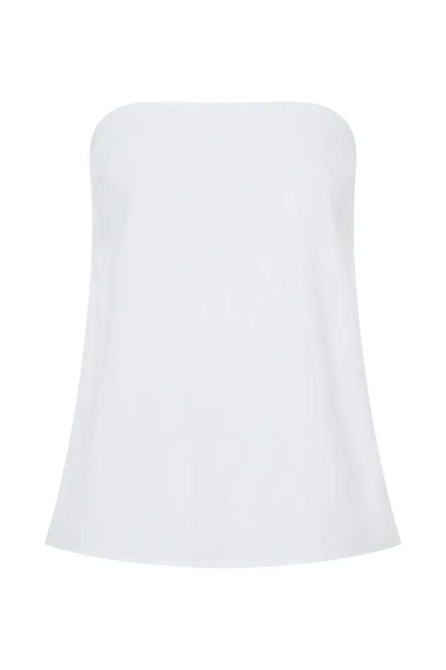 Women Meshki Tops Luisa Strapless Linen Top 8211 White