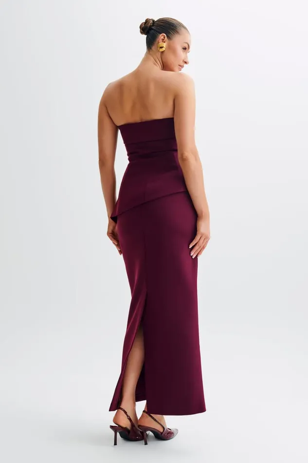 Women Meshki Tops Micah Suiting Strapless Top 8211 Plum