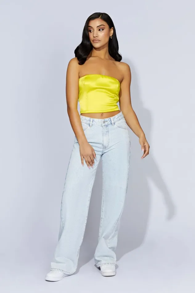 Women Meshki Tops Monique Satin Tube Top 8211 Fresh Green Women Meshki Tops Monique Satin Tube Top 8211 Fresh Green