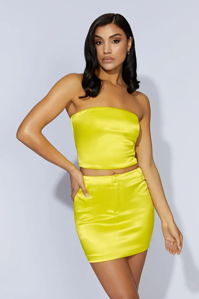 Women Meshki Tops Monique Satin Tube Top 8211 Fresh Green Women Meshki Tops Monique Satin Tube Top 8211 Fresh Green