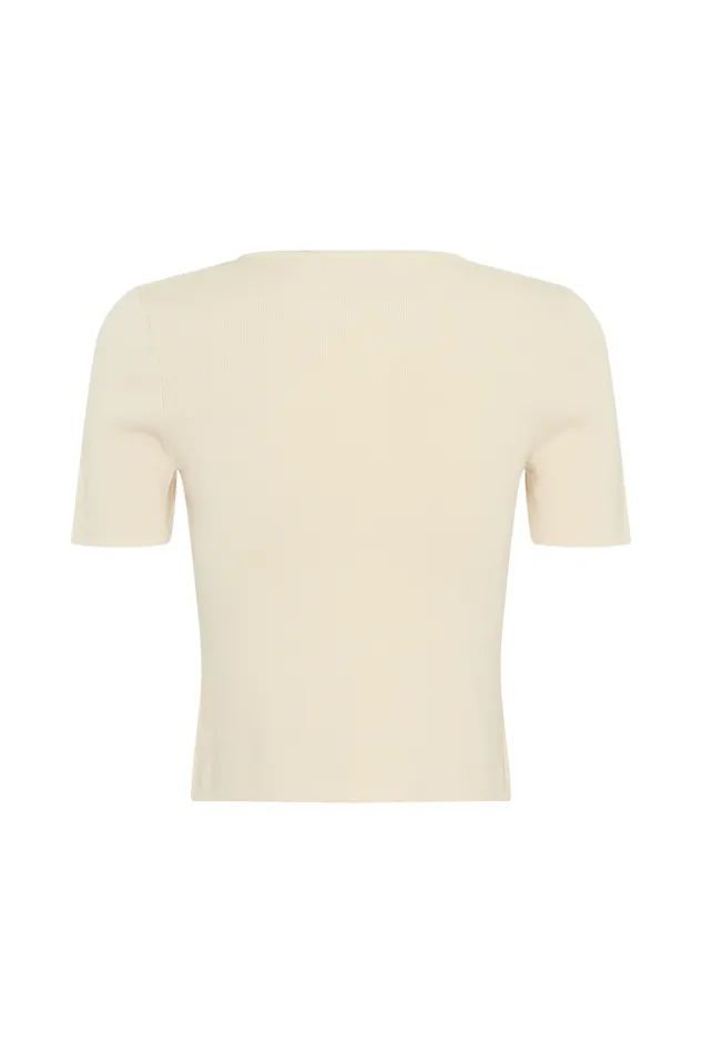 Women Meshki Tops Monroe Embroidered Knit Top 8211 Cream And Ivory