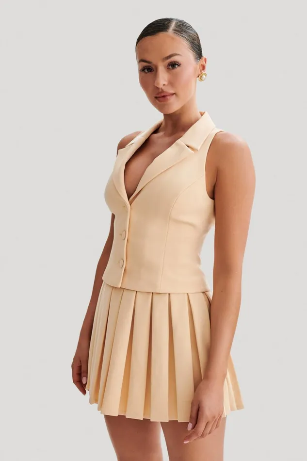 Women Meshki Tops Mura Suiting Vest 8211 Peach