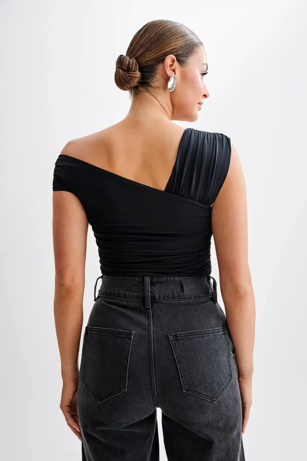 Women Meshki Tops Nicki Cut Out Sleeveless Top 8211 Black