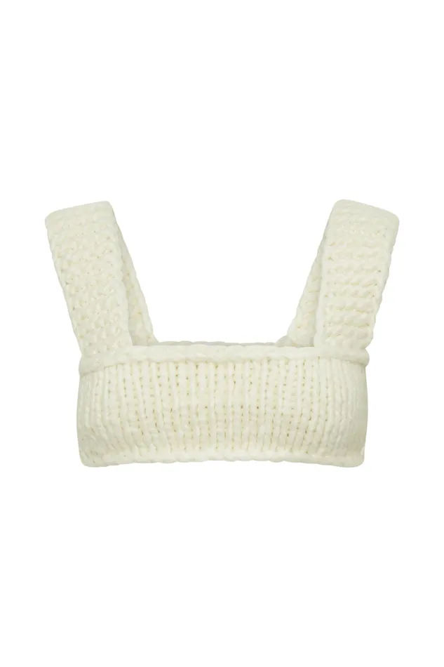 Women Meshki Tops Ninetta Knit Bralette 8211 Ivory