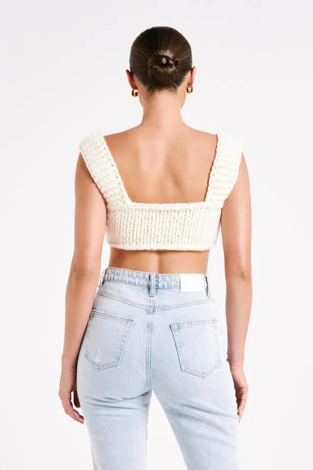 Women Meshki Tops Ninetta Knit Bralette 8211 Ivory