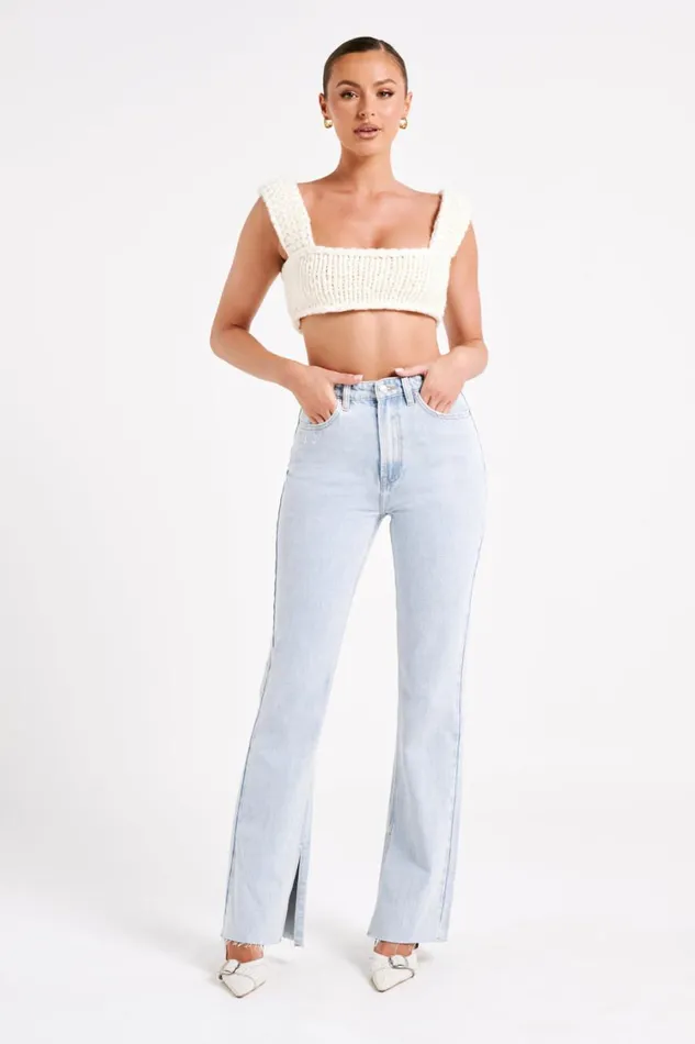 Women Meshki Tops Ninetta Knit Bralette 8211 Ivory