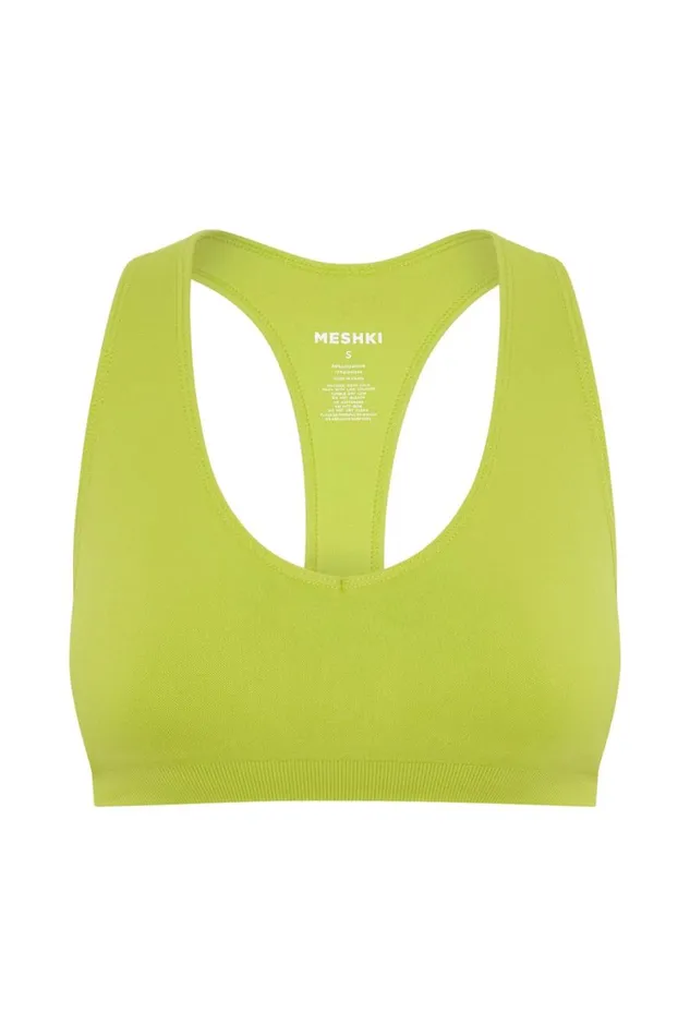 Women Meshki Tops Quinn Halter Longline Top 8211 Lime Green
