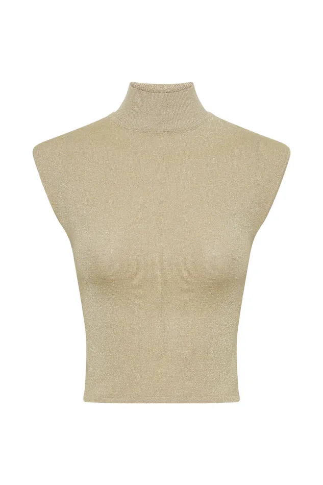 Women Meshki Tops Reynalda Sleeveless Knit Top 8211 Gold