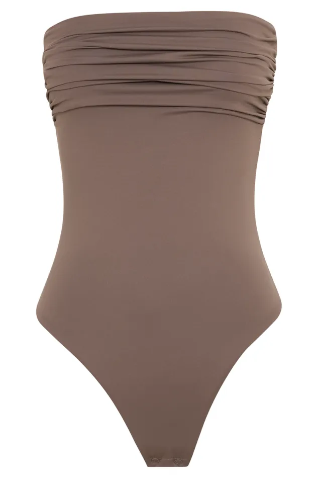 Women Meshki Tops Romina Recycled Nylon Ruched Bodysuit 8211 Coco