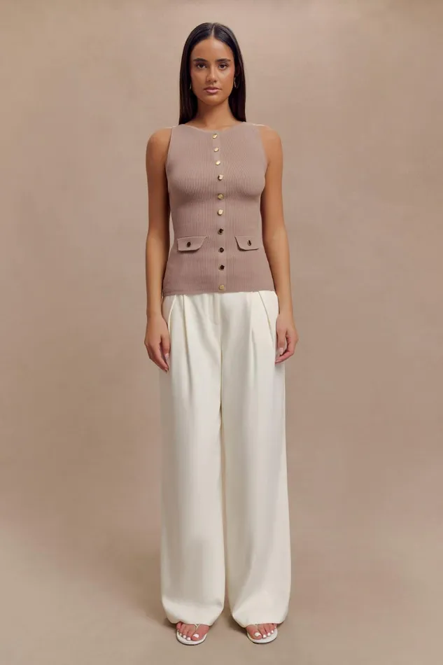 Women Meshki Tops Sawyer Longline Top 8211 Taupe