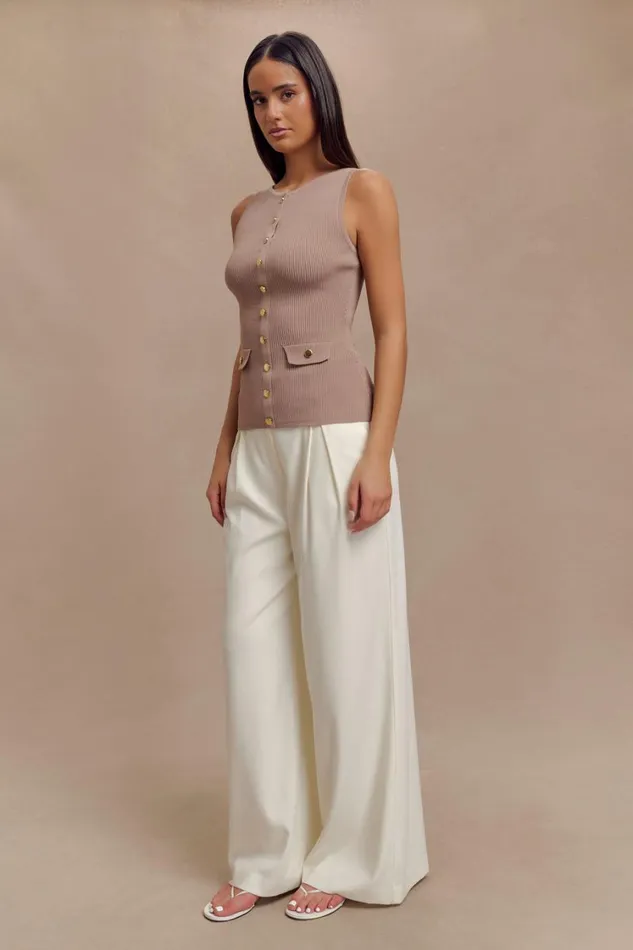 Women Meshki Tops Sawyer Longline Top 8211 Taupe