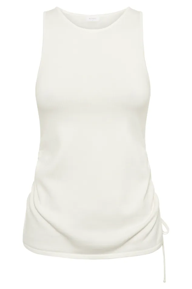 Women Meshki Tops Tristan Ruched Knit Top 8211 Ivory