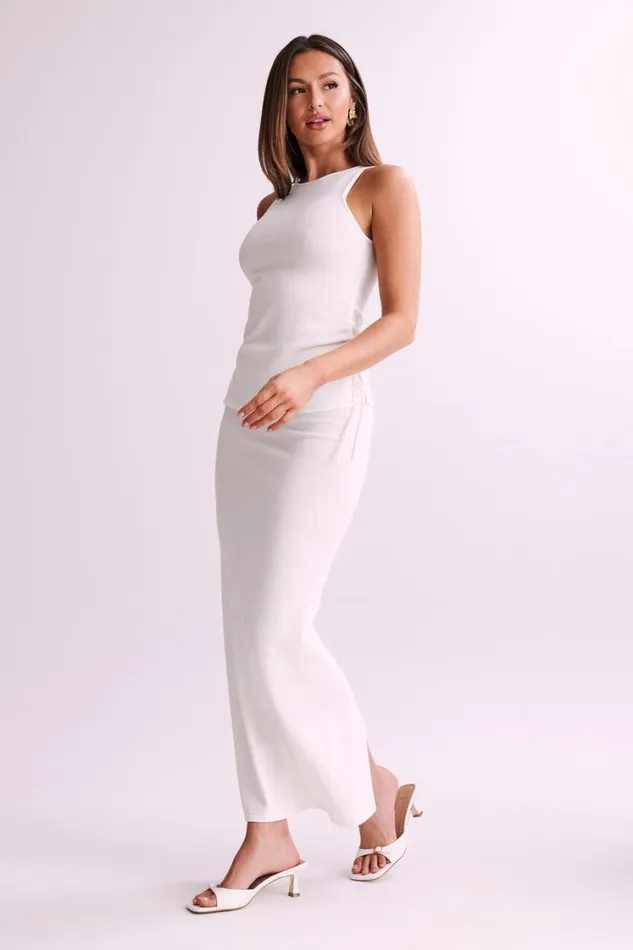 Women Meshki Tops Tristan Ruched Knit Top 8211 Ivory