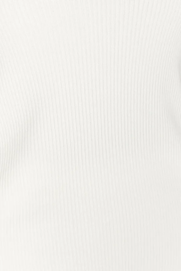 Women Meshki Tops Viola Collared Knit Tank Top 8211 White
